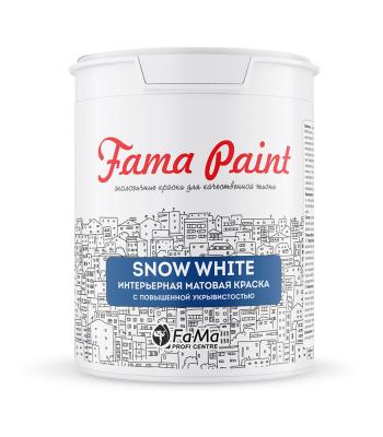 Акриловая краска FAMA PAINT SNOW WHITE колерованная