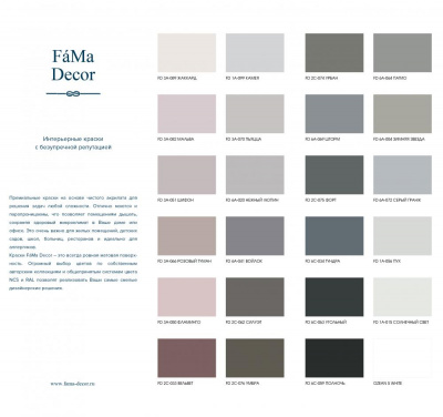 Интерьерная краска FaMa Decor Ozean Linie-5 колерованная